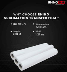 PAPER SUBLIM ROLL QUICK DRY 58 GSM 1.27*200 M