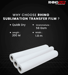 PAPER SUBLIM ROLL QUICK DRY 58 GSM 1.8*200 M