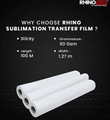 PAPER SUBLIM ROLL STICKY 90 GSM 1.27*100 M