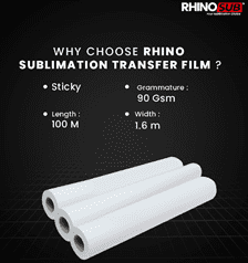 PAPER SUBLIM ROLL STICKY 90 GSM 1.6*100 M