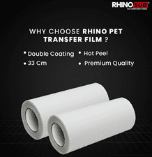 RHINO CONSUMABLE PET FILM DTF ( 33*100 ) DOUBLE COATING