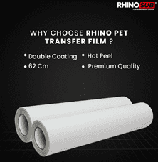 RHINO CONSUMABLE PET FILM DTF ( 62*100 ) DOUBLE COATING