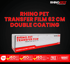 RHINO CONSUMABLE PET FILM DTF ( 62*100 ) DOUBLE COATING