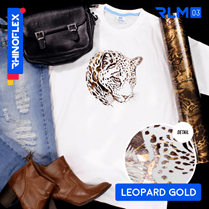 POLYFLEX FOIL MOTIF LEOPARD SILVER